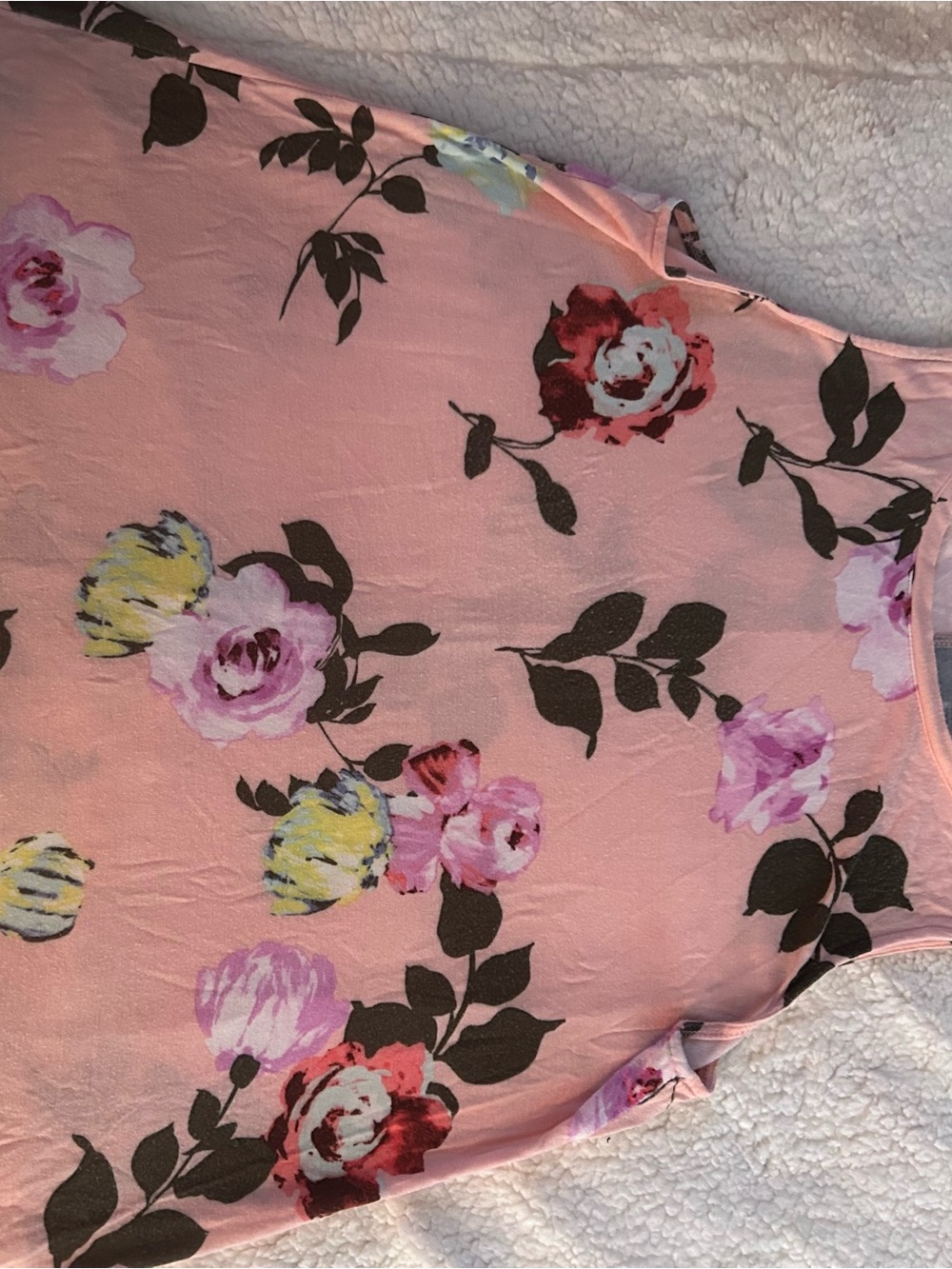 Floral Pink Sleeveless Women’s Top